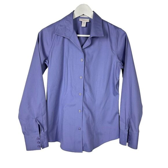 Chico's No-Iron Button Up Lavender Blouse size Small - Picture 2 of 4